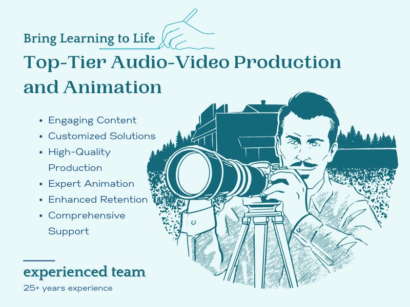 best audio-video production for Learning courses including recpording, scripting, and animation production by Viral Ants